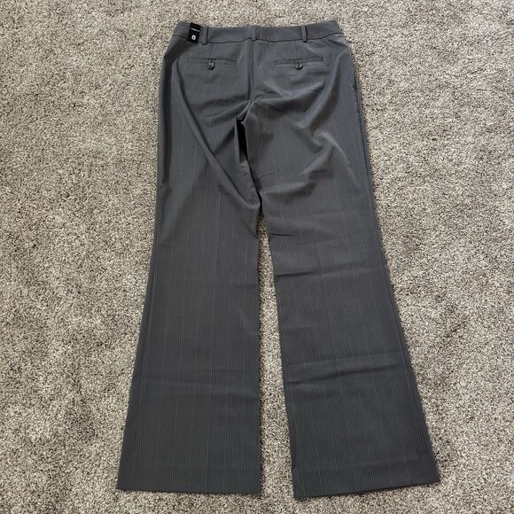 The Limited Cassidy Fit Gray Striped Mid Rise Flare Dress Pants Size 8 NWT - Picture 6 of 12